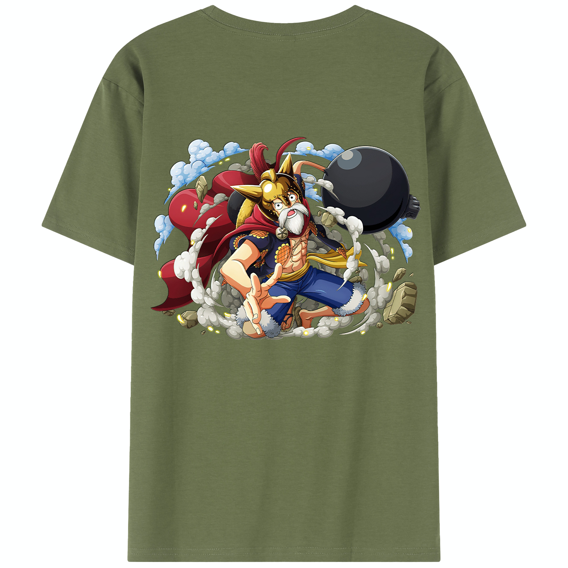 ワンピース モンキー・D・ルフィ ONE PIECE Monkey D. Luffy 綿100％半袖Tシャツ（背面プリント）